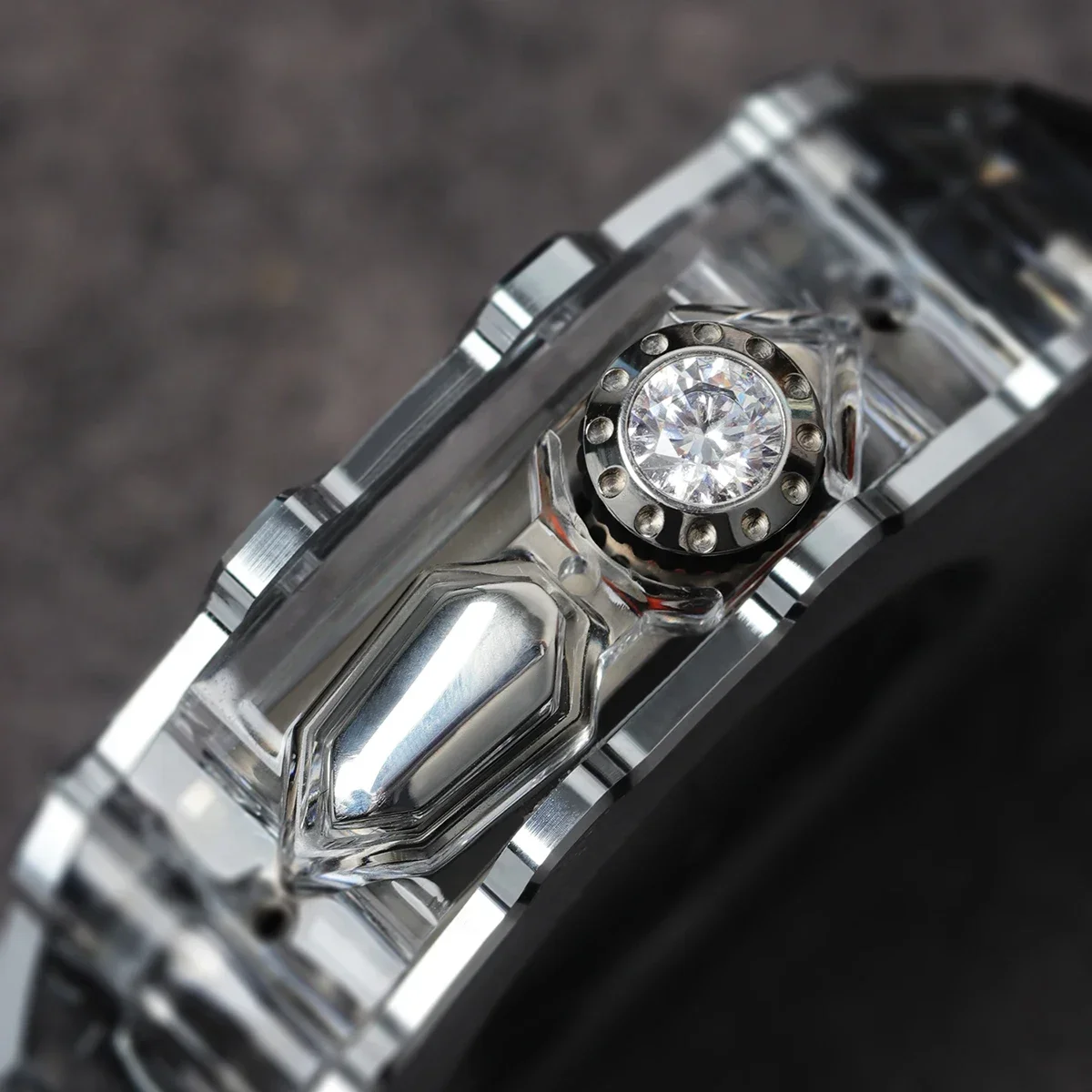 Luxury Case Modification Kit for Apple Watch Band Ultra 2 49mm Metal Stainless Steel Case Rubber Strap Iwatch Series Ultra 49mm