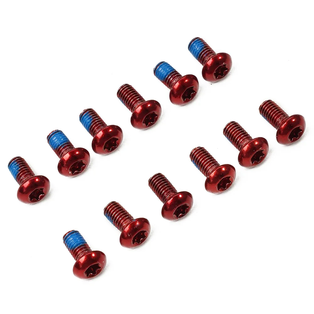 

12pcs M5X9mm Bike Disk Brake Rotor Bolts Steel T25 Bicycle Brakes Disc Screws Thread Stainless Steel Anti-skid Nuts Parts