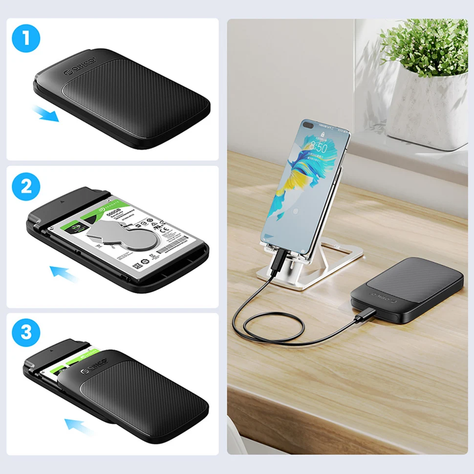 Custodia Orico 2588US3-RD Garanzia 2 Anni Custodia Esterna USB 3.0 Per Dischi Rigidi SATA III Da 2.5 Pollici, Marca ORICO - Adatta Per SSD E HDD Porta Per Box - Foto 5