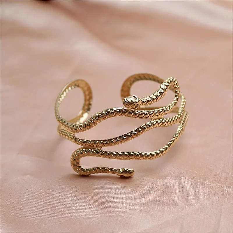 Egypt Cleopatra Swirl Snake Butterfly Leaf Arm Cuff Armlet Armband Open Cuff Bangle Bracelet for Women Gift bangle bracelet snake bangle bracelet