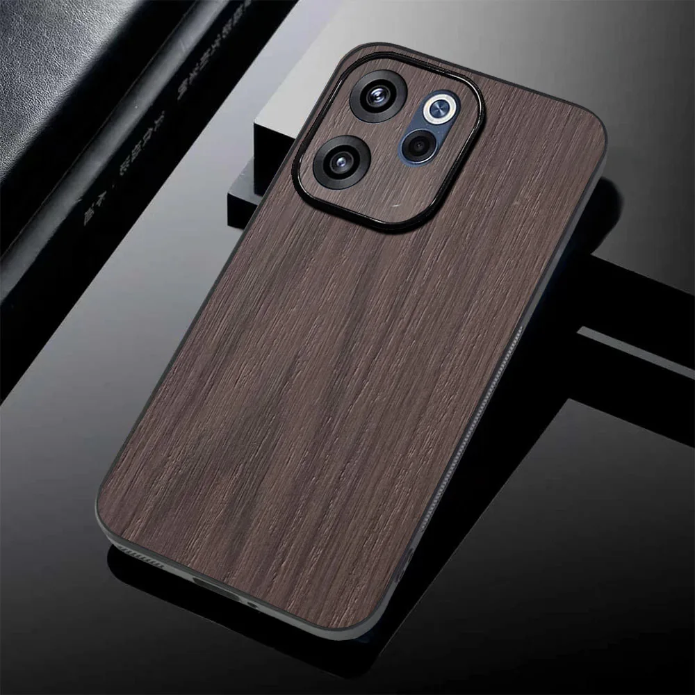 Unique Natural Wood Grain Luxury Leather Phone Case