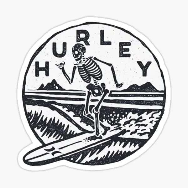 Skeleton Hurley  5PCS Stickers for Laptop Art Luggage Home Car Water Bottles Print Kid Decorations Wall Cute Decor  Cartoon