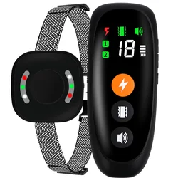 Smart Dog Training and Anti - Barking Collar with 800m Remote Control - Waterproof Design (Grey)