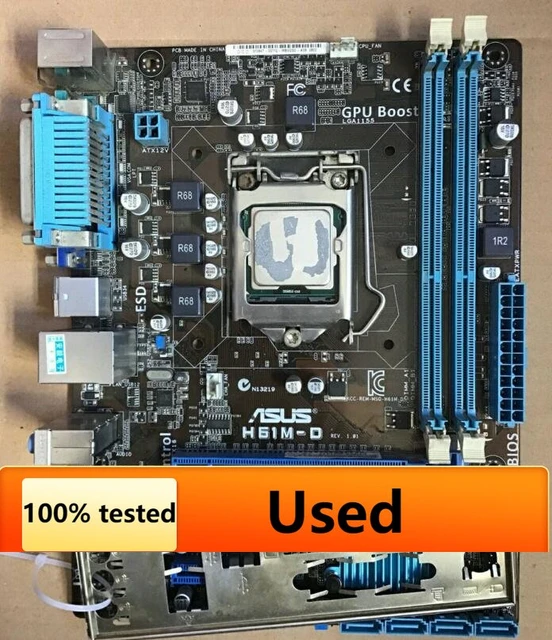 Asus H61MD Motherboard H61 Chip Support Socket LGA 1155 I3