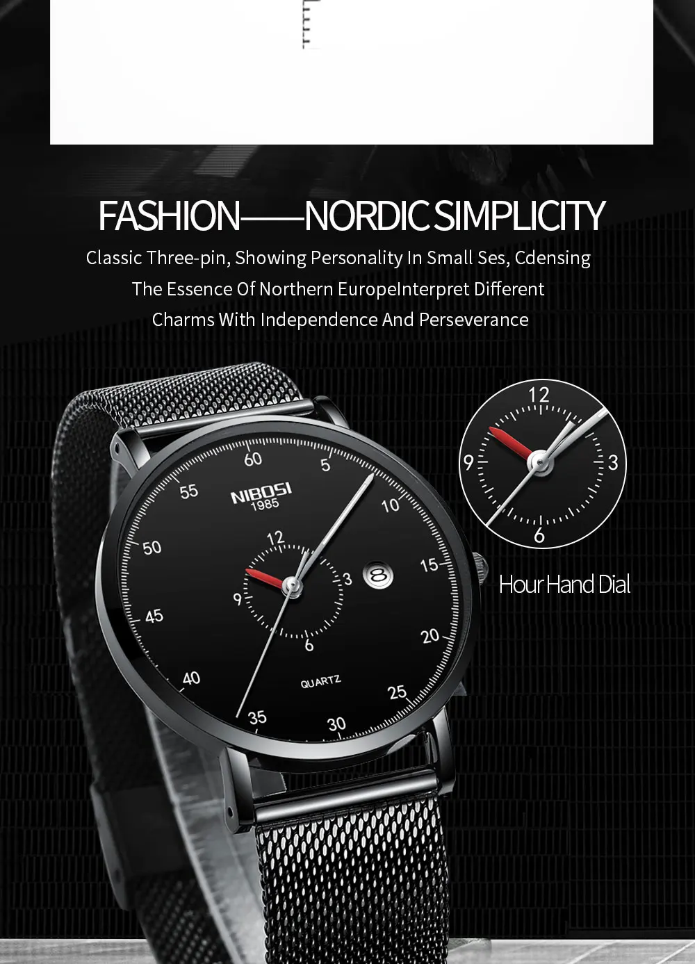 Mens Watches Casual Sport Quartz Watch Men Military Waterproof Ultra Thin Slim Wrist Watch    saat_voghion.com