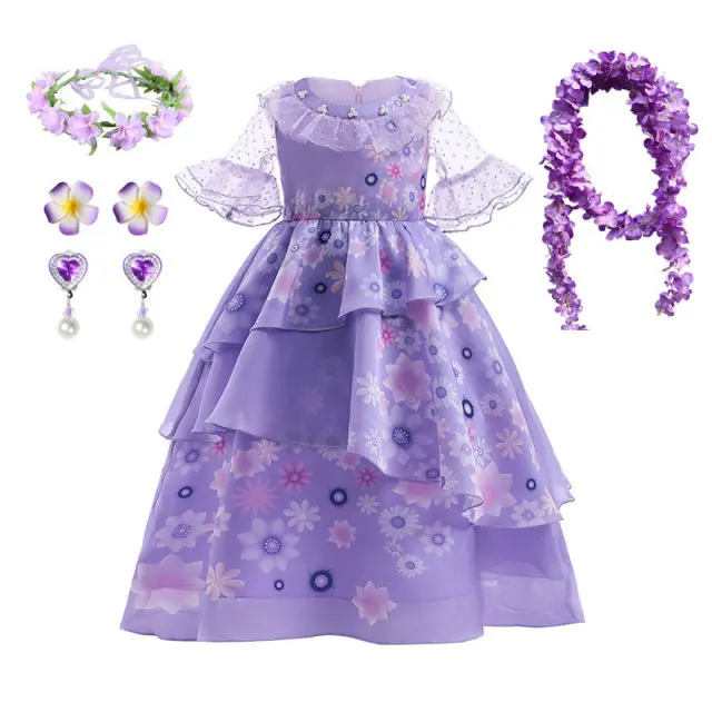 Encanto Mirabel Madrigal Cosplay Disfraz Niña Princesa Vestido De Fantasía Encaje Sin Mangas Vestidos Para Carnaval Halloween Niños | en línea Encanto Mirabel Madrigal Cosplay Disfraz Niña Princesa Vestido De Fantasía Encaje Sin Mangas Vestidos Para Carnaval Halloween Niños | en línea