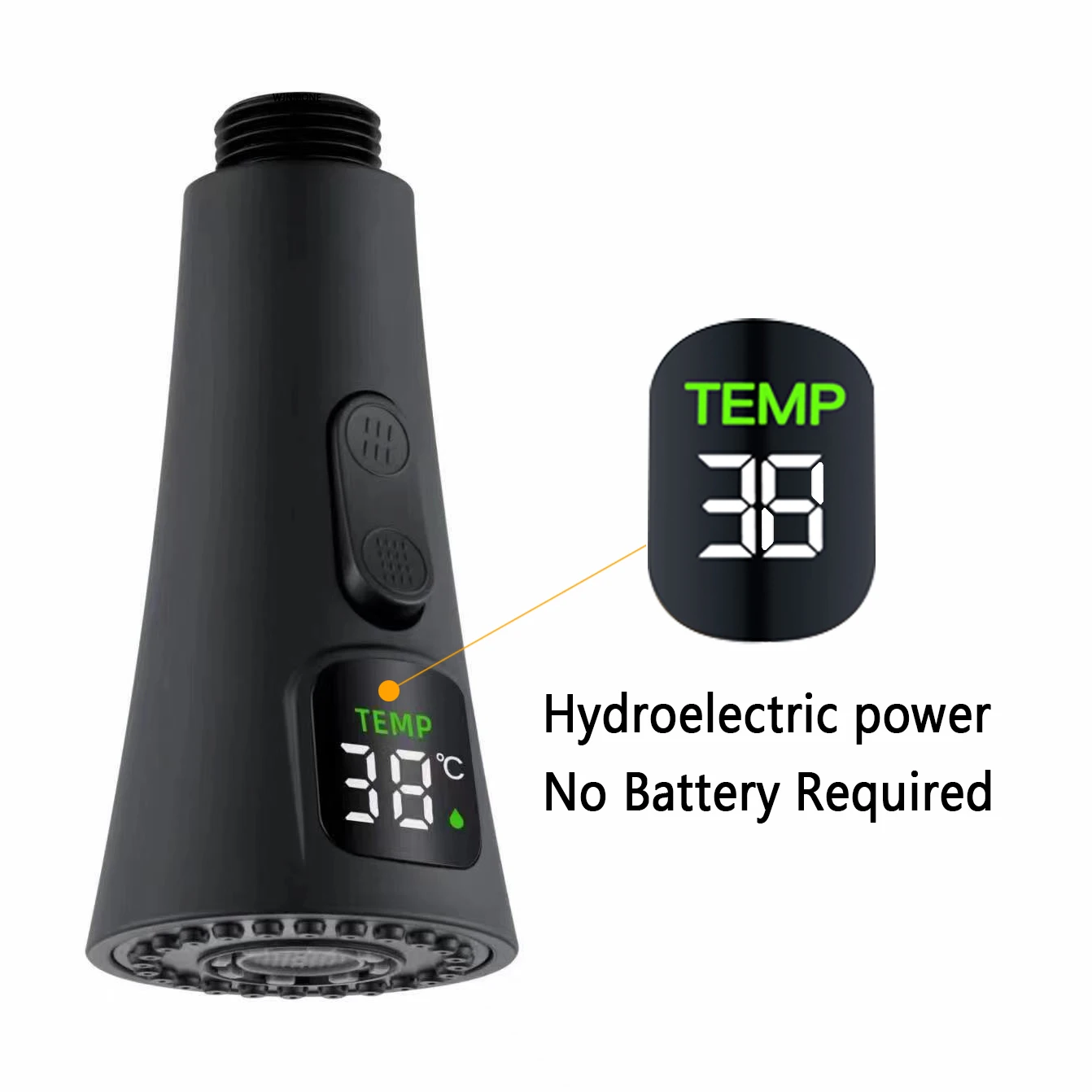 Kitchen Faucet Nozzle Pull Out Sink Water Tap Nozzle 2 Modes Universal LED Digital Display Faucet Adapter Taps Bubbler Connector water tap faucet washing machine faucet