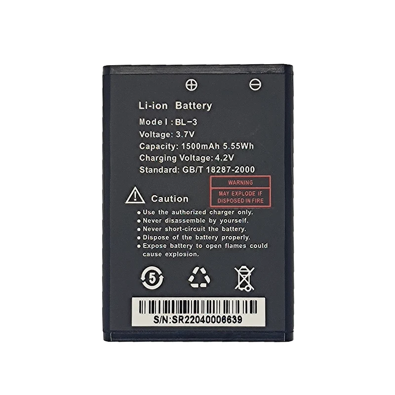 BAOFENG UV-3R Rechargable Battery Pack 1500mAh 5.5Wh for UV3R Ham Two Way Radio Battery for BL-3 Accessory Replacement