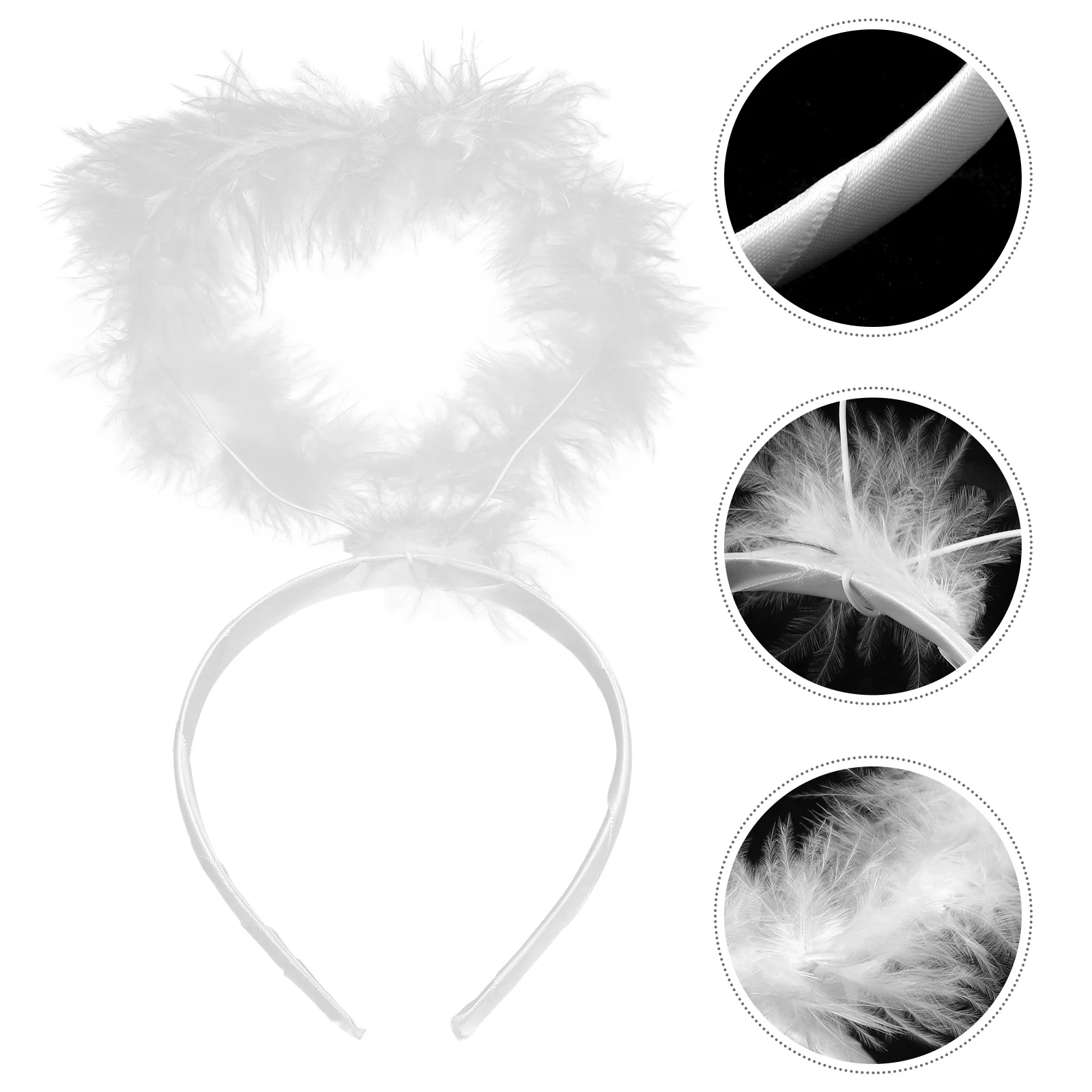 

Christmas Angel Headbands Role-Playing Hair Hoops Feather Angel Hair Hoop Headband Cosplay For Halloween Christmas Party