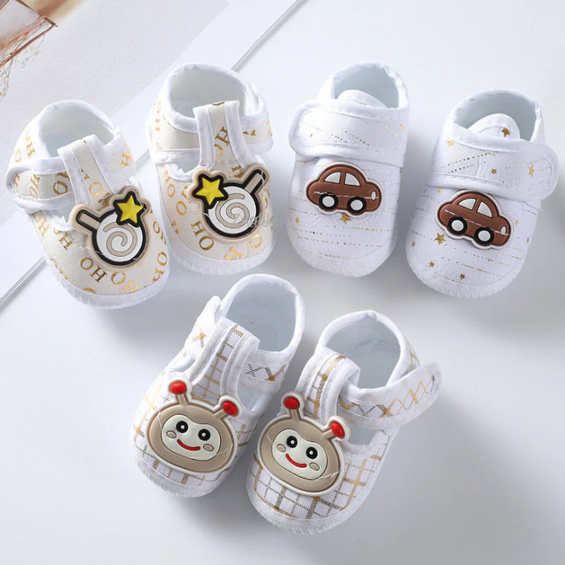 Child Princess Party Floral Soft Sole Boys Crib Shoes Newborn Baby Girl Anti-slip Prewalker Bowknot Booties First Walkers 0-18M