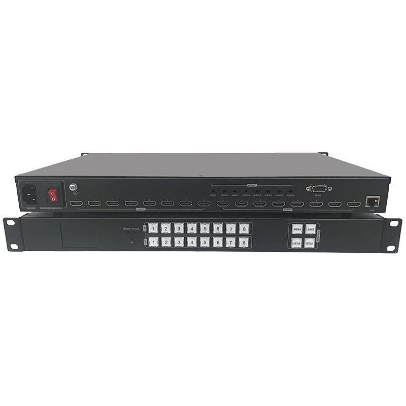 4K30hz HD Matrix Switch 8 in 8 out KVM Splitter multi video screen processor splicer HDCP Blu-ray 3D WEB/Panel/Remote Control