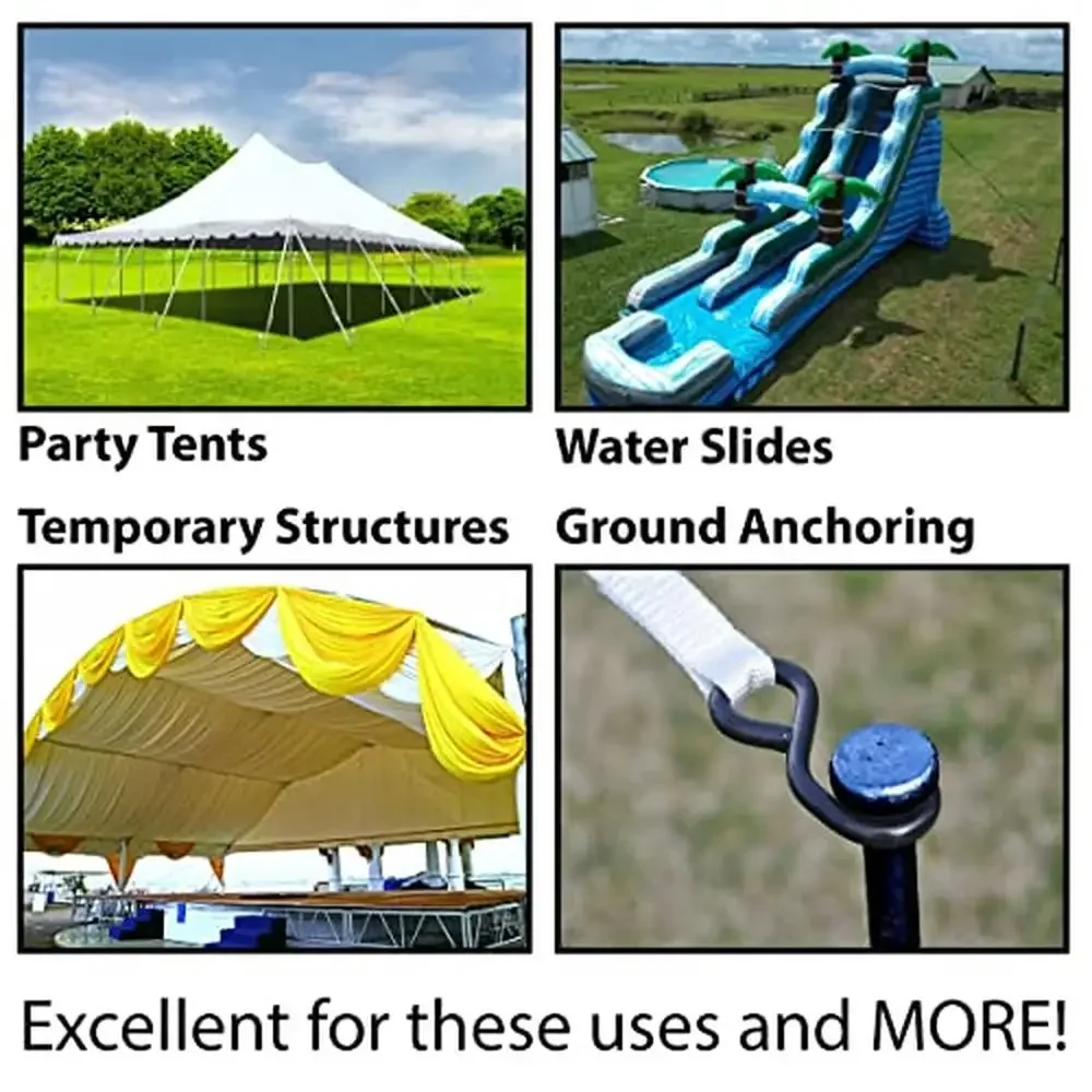 Steel Tent Stakes Heavy Duty Versatile Anchors Inflatables Event Tents