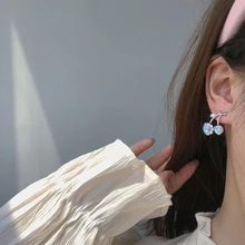  Korean Fashion Goth Fairy Aesthetic Heart Stud Earrings For Women Girl Halloween Cosplay Jewelry Y2K Accessories Christmas Gifts 
