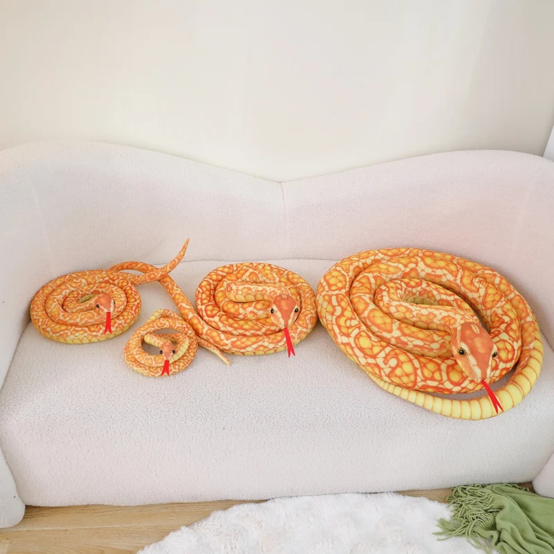 110-310cm 시뮬레이션 파이썬 보아 플러시 인형 파충류 화이트 그린 실버 블랙 아름다운 패턴 뱀 플러시 인형 홈 인테리어