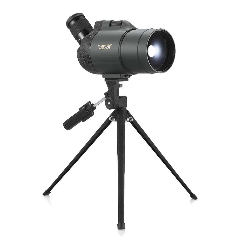 Visionking 25-75x70 Telescope Spotting Scope Monoculars Long Reach View Powerful Camping Birdwatching Hunting Scope With Tripod telescope binoculars,spotting scope