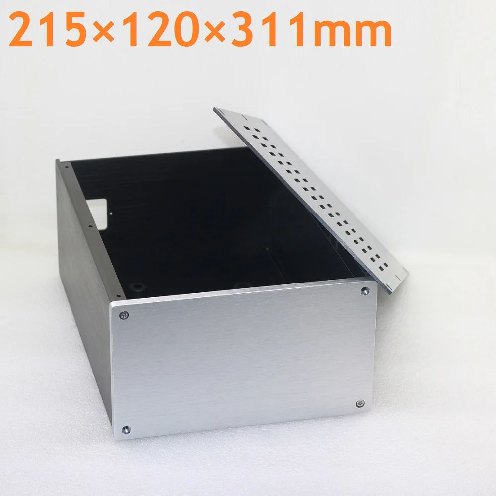 

Anodized Aluminum Power Amplifier Case PSU Shell DAC Decoder Enclosure Tube Preamplifier Chassis DIY Hi End AMP W215 H120 D311