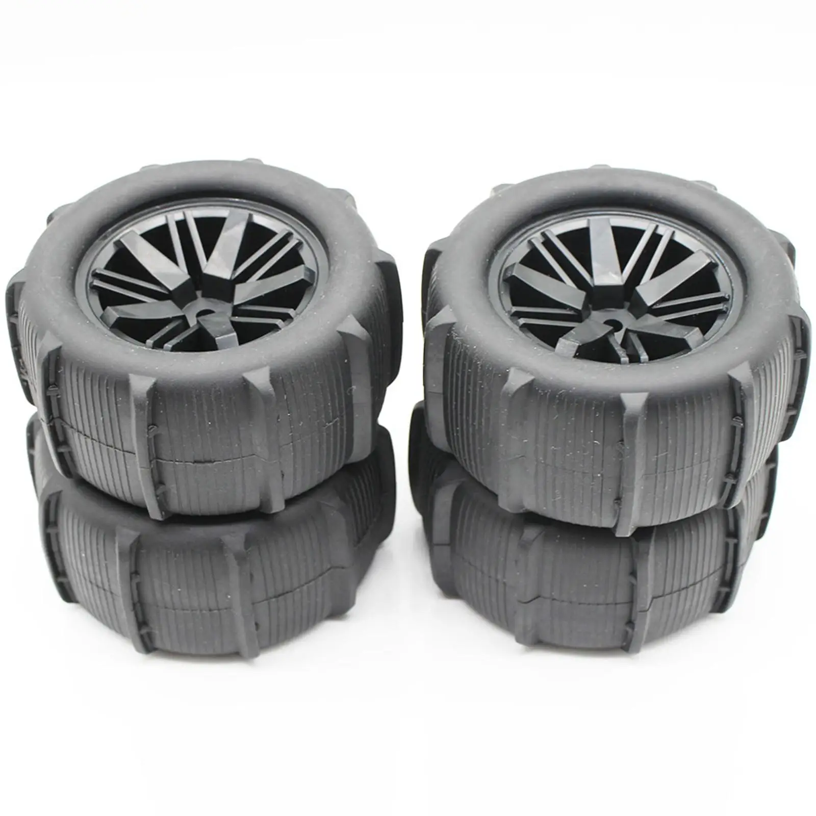 

4x 1/14 RC Car Tires Durable 12mm Hex Spare Parts Replacement RC Parts Accessory for Wltoys 124018 124008 144010 Modification