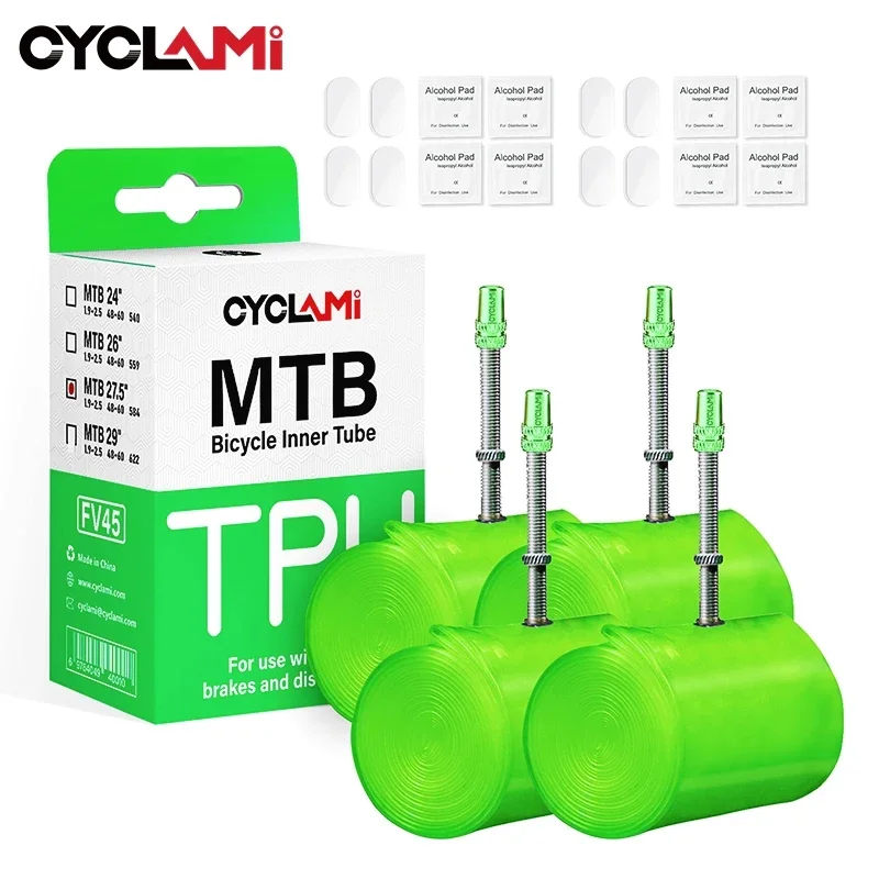 Cyclami-超軽量自転車インナーチューブ,26, 27.5, 29インチ,45mm
