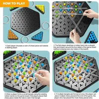 Chain Triangle Chess Game Logical Thinking Puzzle Rubber Band Game  Interactive Desktop Game Toy Battle Set For Family Party Gif 2