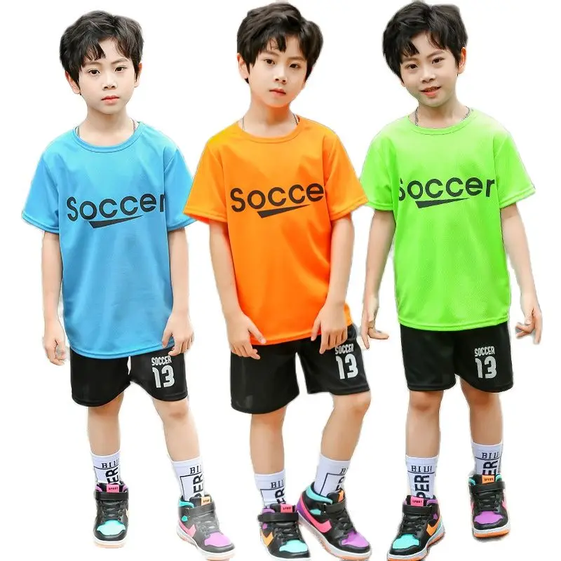 Football Jersey Soccer Kids Sport Soccer Sets Football Training Tracksuit Uniforms Suit Boy Short Sleeve Kit Shorts Child Sport