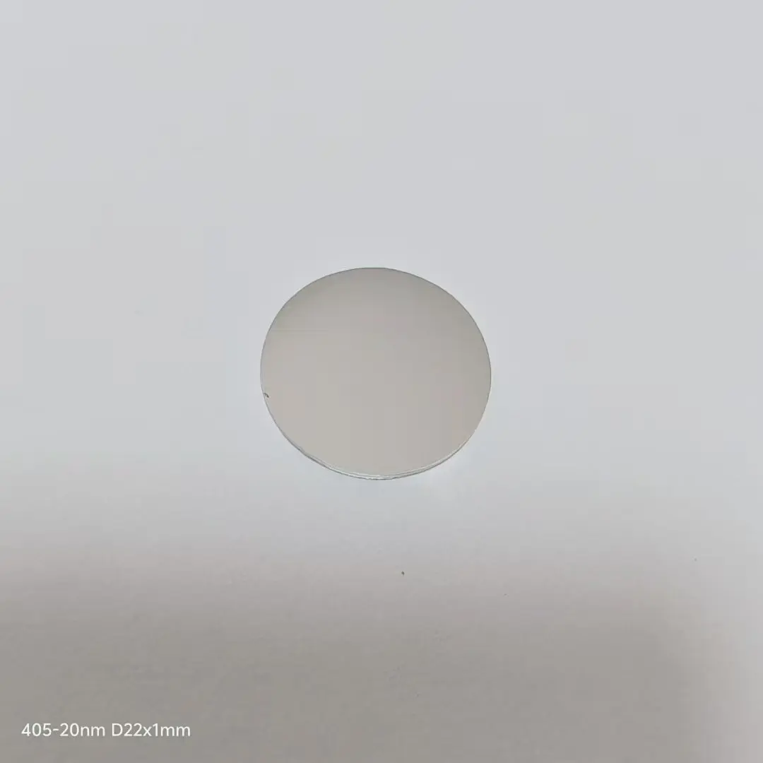 10개 총 크기 직경 21.9mm OD4 405nm 협대역 통과 필터 유리