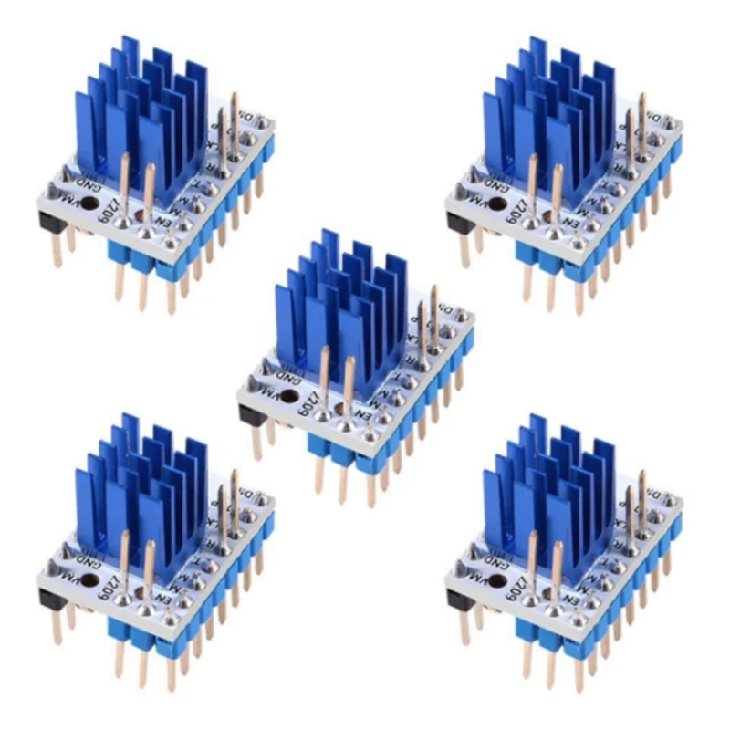 

HOT SALE 5Pcs TMC2209 V3.0 Stepper Motor Driver Stepping Rod Silent Driver 256 Microstep Current 2.8A Peak VS TMC2208