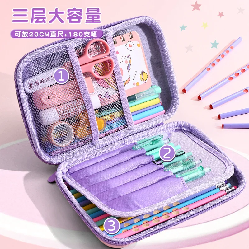 Kawaii Cartoon Unicorn Pencil Case Stationery Pen Holder Dinosaur 3D EVA Storage Box Gifts Student School Office Supplies Organi pencil cases,stationery box,pencil holder