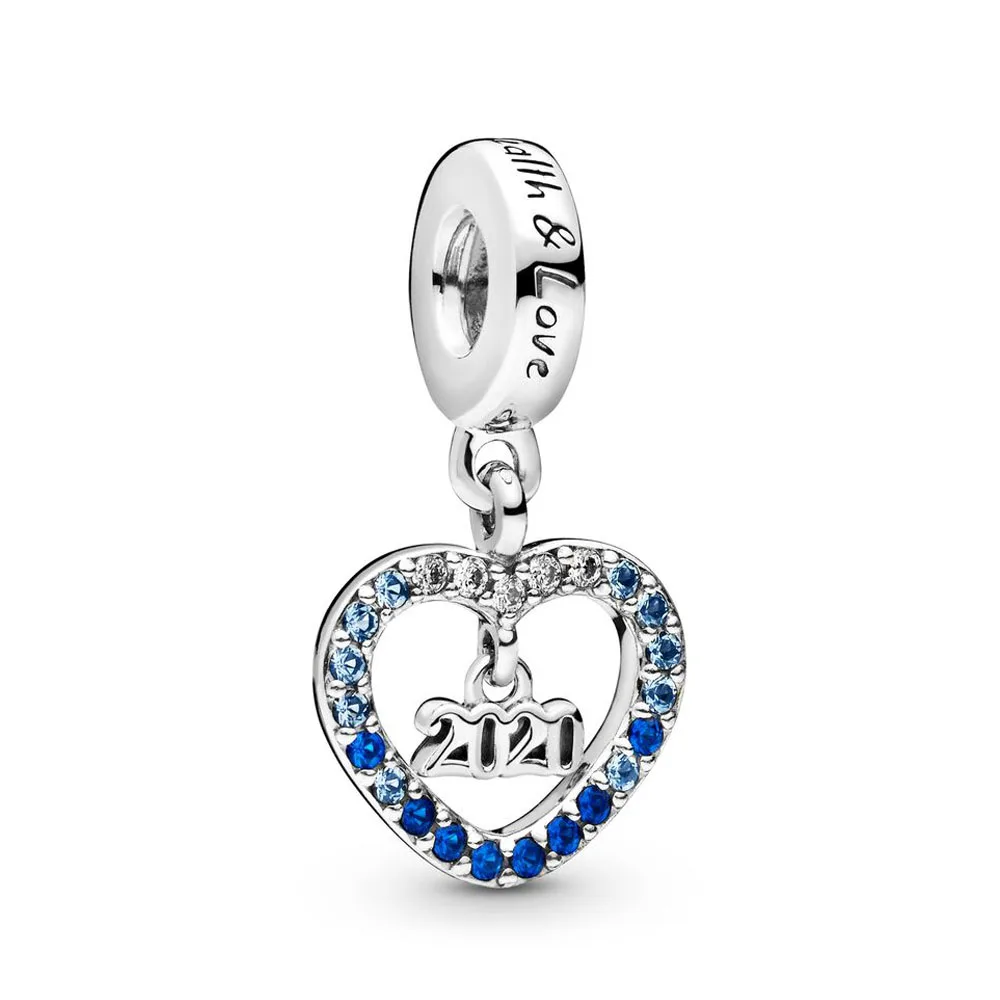 

Подлинный женский браслет, подвеска-Шарм на новый год 2020, подходит для браслетов Pandora, подарочные украшения «сделай сам»