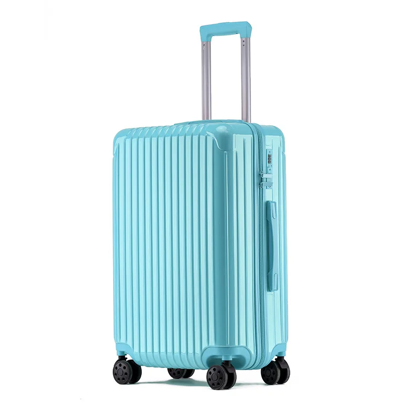 PLUENLI Luggage Women's Trolley Case Small Boarding Case Luggage Lightweight Zipper Password Universal Wheel Leather