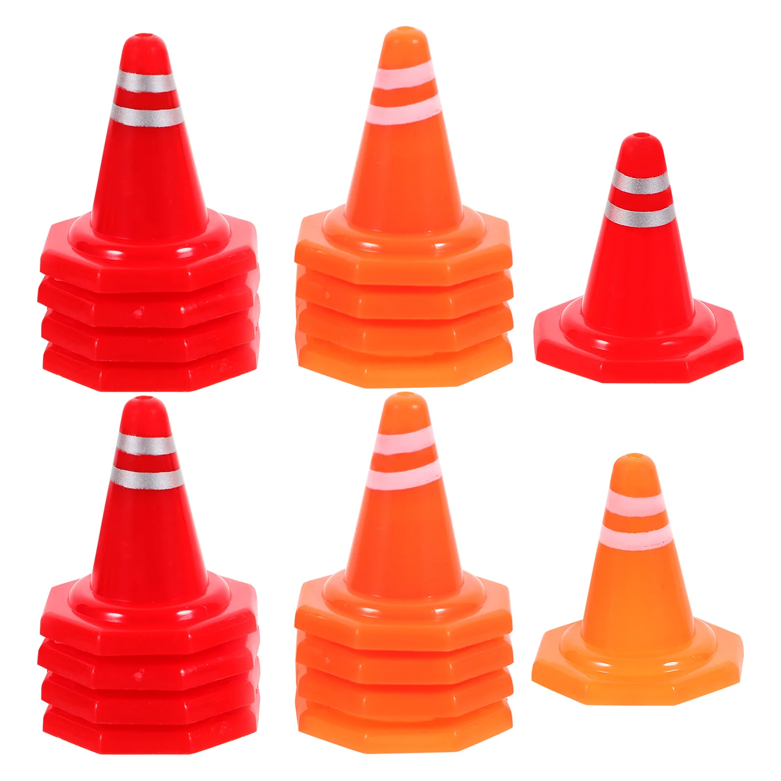 

30 Pcs Toy Model Traffic Cones Models Miniature Barricade Simulation Road Sign Decoration Pp Education Toys