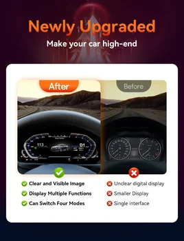 1920*720 12.3“ Dashboard Instrument Car Digital Cluster Virtual Cockpit For BMW 3 Series  F30 F31 F32 QLED Screen Speedometer