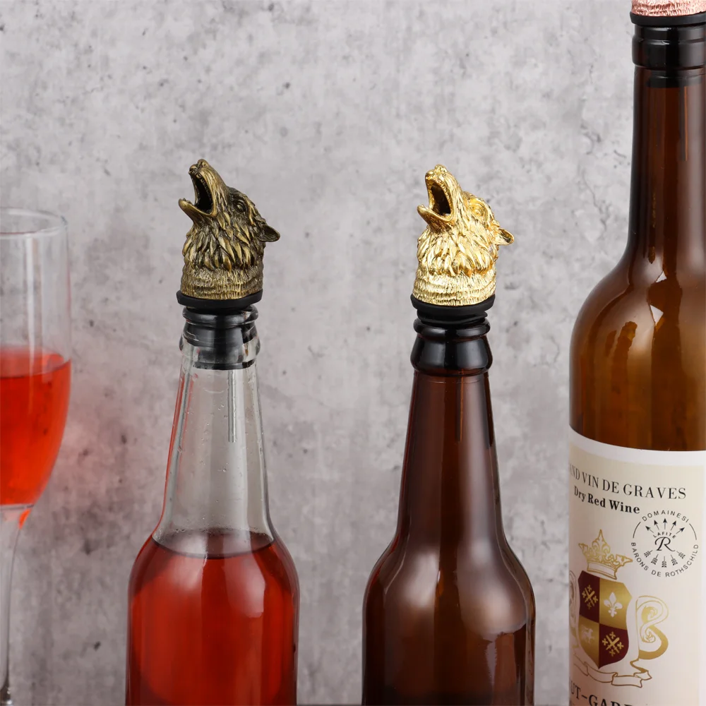 1 PC Wolf Head Wine Pourer Stopper