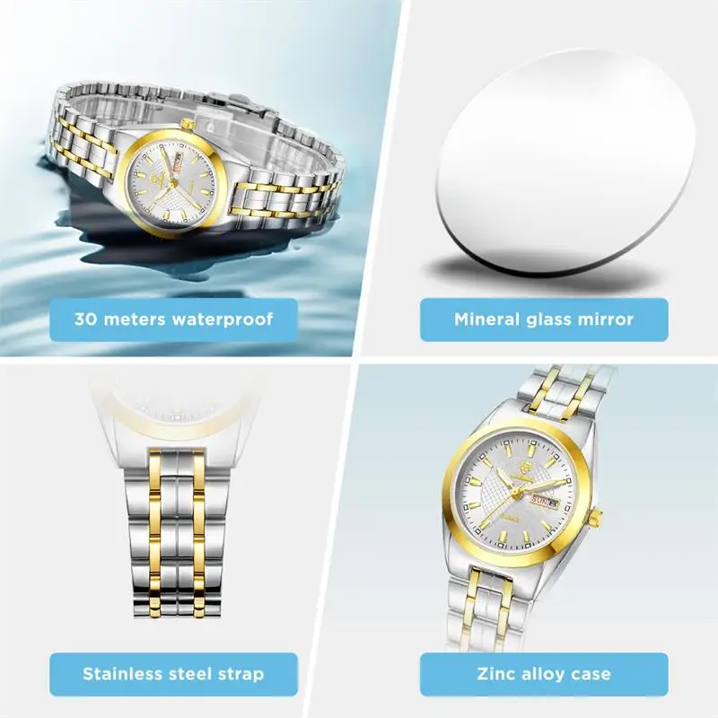 LIEBIG Luxury Stainless Steel Watches Men Fashion Watch Time Date Waterproof Quartz Wristwatch Clock For Male Women Reloj Hombre 4