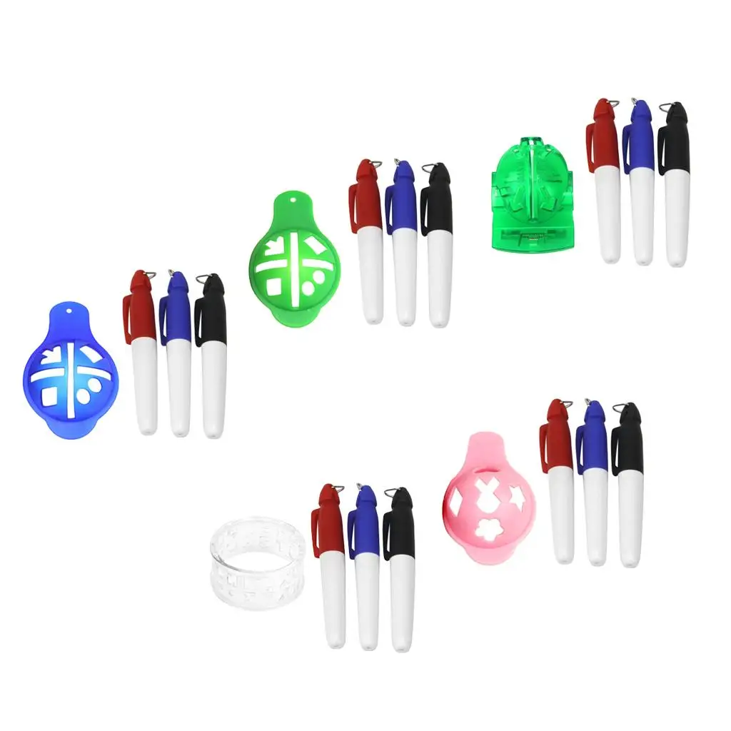 Golf Ball Alignment Tool Line Marker Putting Training Template Drawer Green Golf