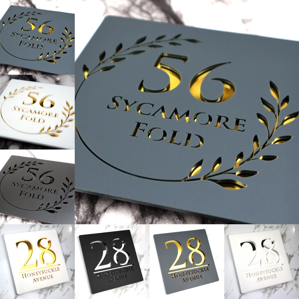 Personalizado Acrílico Outdoor House Number Faça Você Mesmo Digital Letter Família Moderna Hotel Número Personalizado da Casa 3d