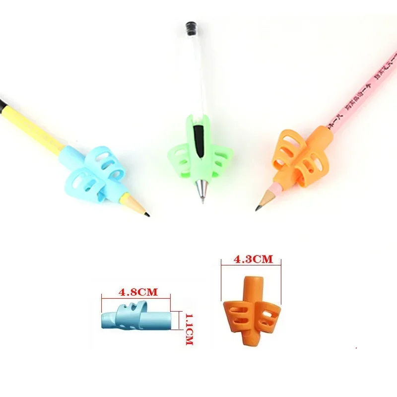 3PCS/Set Writing Correctors Toys For Children Kids Learning Holding Supplies Soft Silicone Correcting Pen Holder Postures Grips images - 6