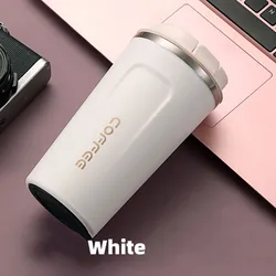 Stainless Steel Thermal Travel Mug - Leak-Proof Insulated Coffee & Tea Cup - 510ml (WHITE)