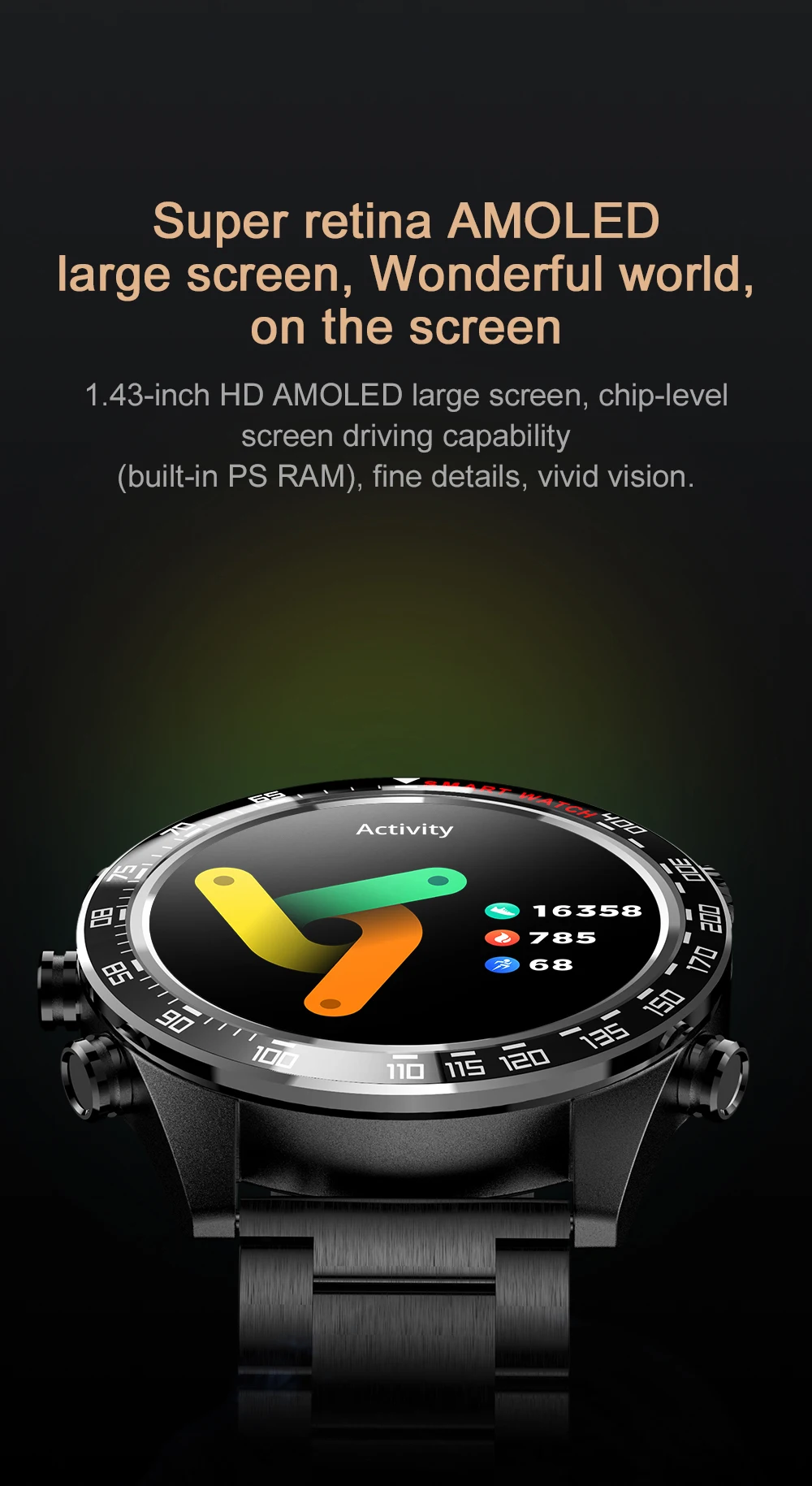 VWAR AIR3  Ͻ Ʈ ġ , AMOLED AOD IP68  Ʈġ,  ȭ , ȵ̵ IOS, 5 ư