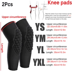 Youth Sports Honeycomb Compression Knee or Elbow Pad - Protective Gear - YM (Knee-2PCS)