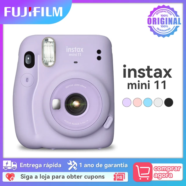 Fujifilm-cámara instantánea Instax Mini 12, Original, color rosa/azul  Pastel/verde menta/blanco arcilla/Lila púrpura, 5 colores - AliExpress