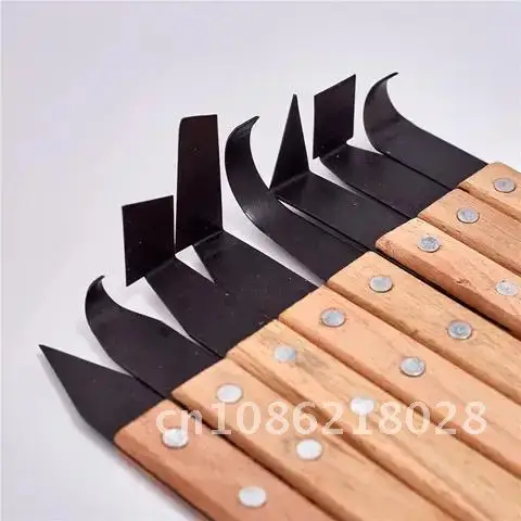 

Wooden Handle Repair Tools Stainless Steel Soft Ceramic Pottery Hand Made Diy Pottery Clay Sculpture Carving Tools 8 Pcs /Set