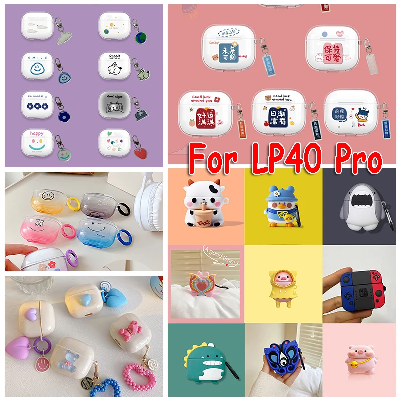 Cartoon Cute Cover Per Lenovo Lp40 Pro Custodia Per Lp40 Pro Cover Custodia Protettiva In Silicone Per Auricolari Thinkplus Funda