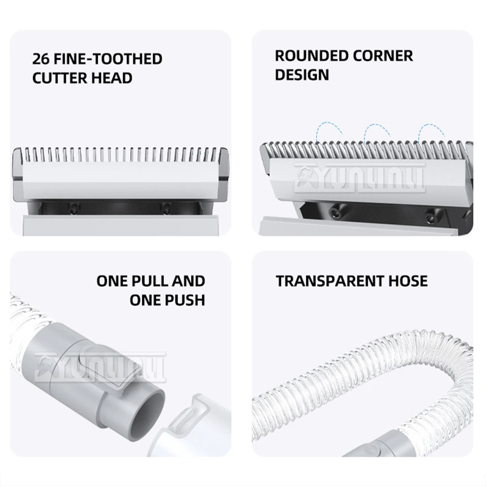 5-in-1Pet Cleaning Grooming Products Dog Cat Hair Vacuum Cleaner 1.4L Vacuum Cleaner Trimmer 4