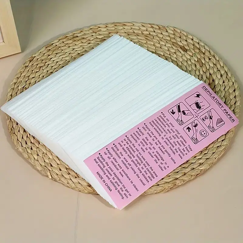 20/100pcs Deluxe Hair Removal Wax Strips Kit - Easy to Use, Disposable, Gentle on Skin, Painless Depilatory Wax Papers for Face 2