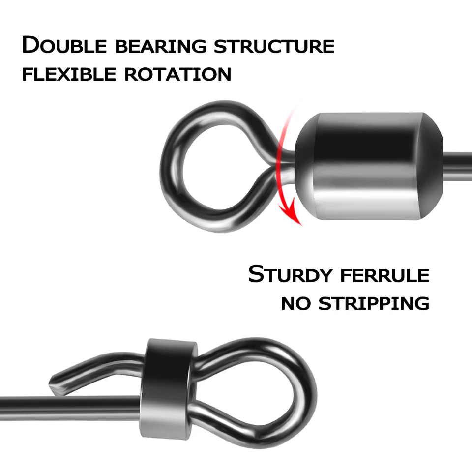 100/50PCS Girelle Da Pesca Scatta Connettori In Acciaio