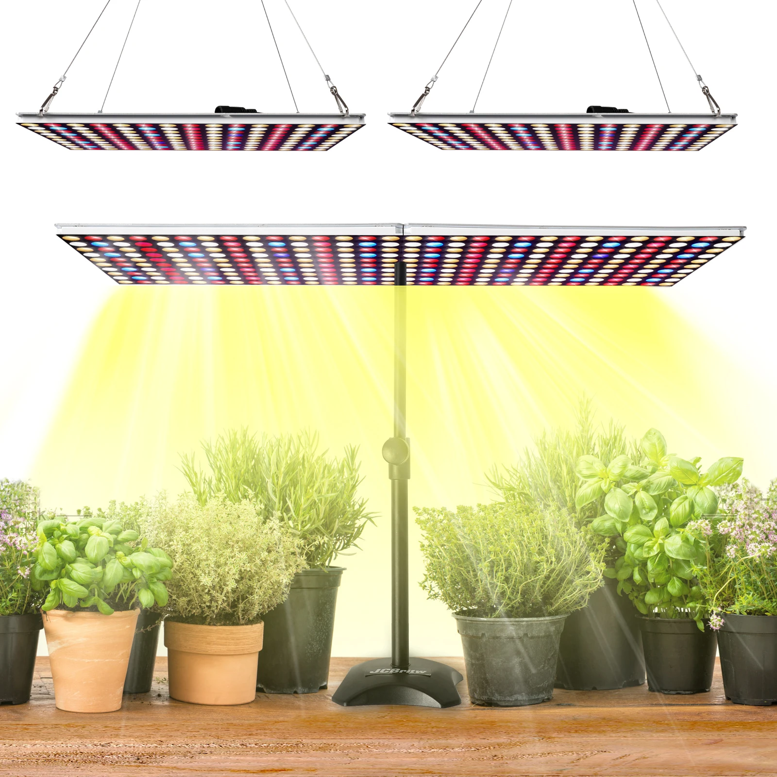 JCBritw LED Grow UV Light Panel Plant Growing Lamp Vegetable Flower Greenhouse 