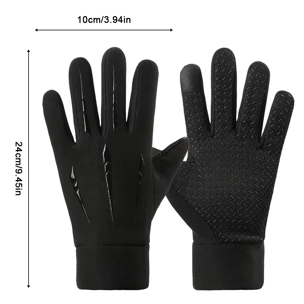 Women Men Gloves Copper Fiber Spandex Touch Screen Tips Gloves for Running Sports Winter Warm Football Hiking Driving Gloves