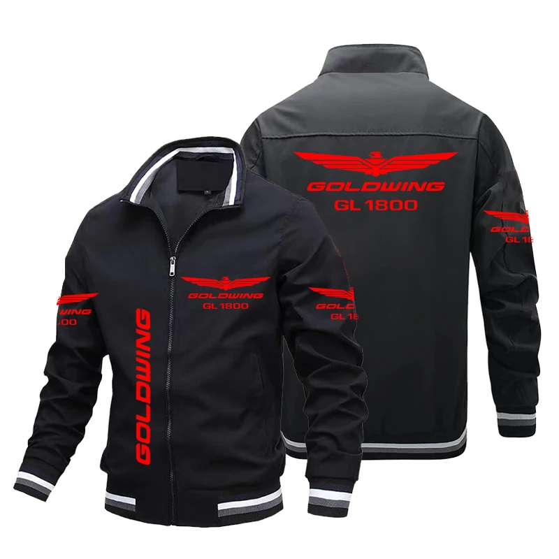 2023 New Spring Autumn Men s Jacket Honda Gold Wing Logo Print
