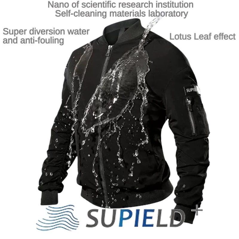 Mijia Supield Men's Stand Collar Casual Zipper Jacket Waterproof Antifouling Breathable Outdoor Sports High Tech Function Jacket 6