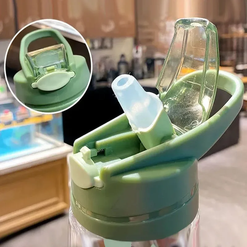 Lovely Kids Water Sippy Cup Creative Cartoon Baby Cups with Straws Leakproof Water Bottles Outdoor Childrens Cup 3